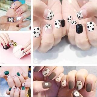 Bộ dán móng tay nail sticker gồm 14 móng, không thấm nước, độ đàn hồi tốt DA021-DA040