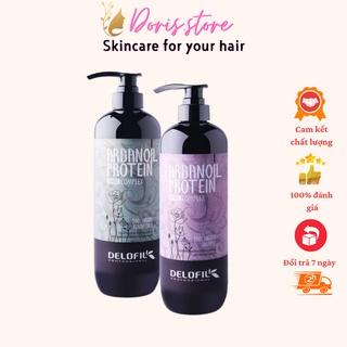 Dầu gội xả DELOFIL Arganoil Protein 500ML | giảm gàu ngứa phục hồi tóc khô xơ hư tổn | Bộ dầu gội xả DELOFIL ngừa gàu