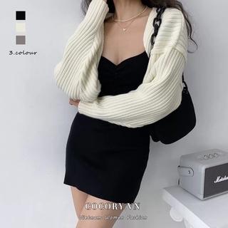 Cocory vn Áo cardigan dệt kim tay dài dáng rộng dễ phối đồ phong cách Âu Mỹ thời trang quyến rũ cho nữ