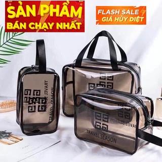 [Set 3 Túi] Túi Đựng Mỹ Phẩm Trong Suốt Chống Thấm Nước Đa Dạng Kích Thước Đi Biển Đi Bơi Tiện Lợi Du Lịch