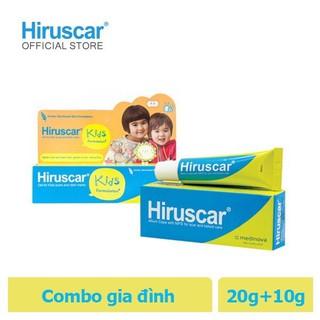 Combo Gel cải thiện sẹo vừa,sẹo lõm,sẹo thâm Hiruscar Gel 20g và Gel cải thiện sẹo và vết thâm ngứa trẻ em Hiruscar Kids