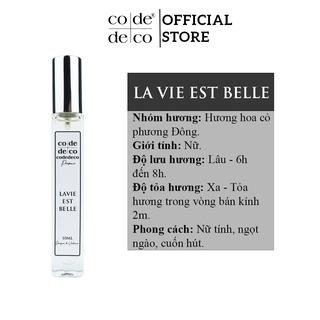 Tinh Dầu Nước Hoa Code Deco La Vie est Belle L'Éclat L'Eau de Toilette 10ml, Ngọt Ngào, Thơm Mát - Dạng Xịt