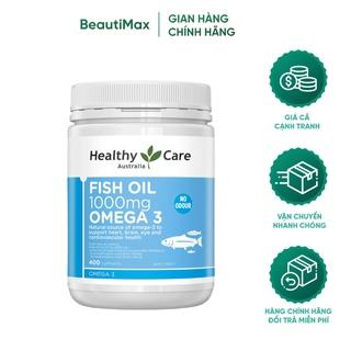 [Mã BMLTM50 giảm đến 50K] Dầu cá tự nhiên Healthy Care Fish Oil 1000mg Omega 3 sáng mắt 400 viên BeautyMax