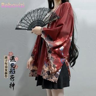 Áo khoác kimono hóa trang samurai nhiều màu sắc tùy chọn mẫu 2021 thời trang mùa hè