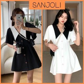 Váy Đi Đám Cưới SANJOLI Đầm Thun Nữ Ôm Body Cao Cấp Sang Trọng Hàn Quốc đi chơi tiệc, công sở thiết kế đẹp VD040