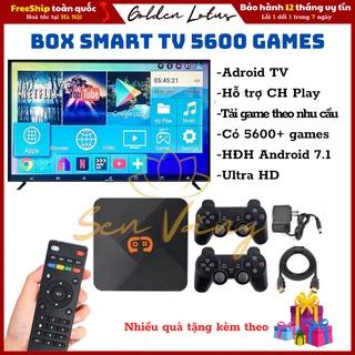 Máy chơi trò chơi video 4K -ULtraHD- Android TV- BOX 3D chơi game PS1,.. tích hợp 5600 Trò chơi với điều khiển không dây