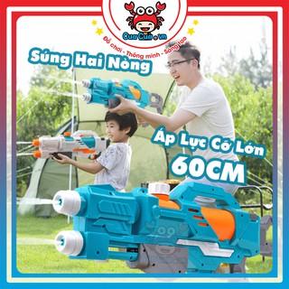 Súng Bắn Nước 2 Nòng Cỡ Lớn, Súng Nước 2 Vòi Áp Lực Loại To Bắn Xa - Đồ chơi trẻ em phun nước an toàn cho bé