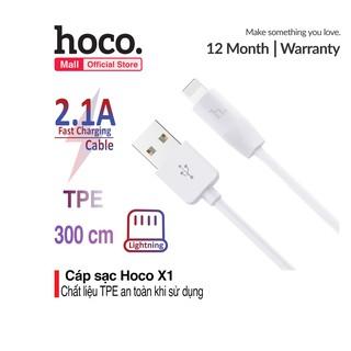 Cáp sạc Lightning Hoco X1 cho iPhone/iPad dài 1M/2m/3m dây chống gập siêu bền