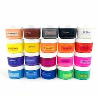 Hũ Màu Acrylic 30ml - Sơn Acrylic Chuyên Dụng, 20 Màu Nước Vẽ Áo, Tô Tượng, Màu Vẽ 3D, Giày, Thủy Tinh, Gỗ [MÀU 30ML]