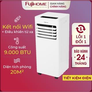 Điều hòa di động 9000BTU FUJIHOME, Máy lạnh đứng cây mini làm lạnh đa năng hút ẩm lọc không khí có điều khiển từ xa