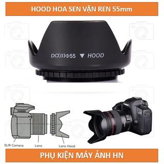 [55mm]Lens hood Loa che nắng hoa sen vặn ren ống kính máy ảnh Phi 55mm