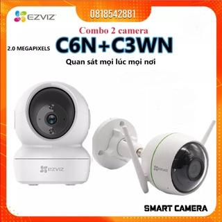 Combo Camera Wifi EZVIZ C6N 1080P (Trong nhà) + C3WN 1080P (Ngoài trời) - Chính hãng