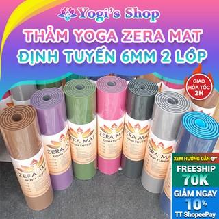 Thảm Tập Yoga TPE Định Tuyến Zera Mat 6mm 2 Lớp Kèm Túi Đựng & Dây Cột | 10 Màu Lựa Chọn