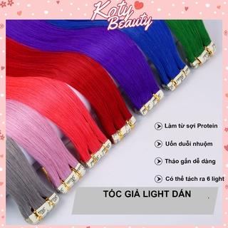 Tóc giả line dán làm từ sợi protein, Tóc giả highlight nối dài tạo light tóc cho nữ TG699