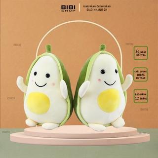 Gối ôm gấu bông ôm quả bơ trứng siêu cute