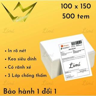 Giấy in nhiệt, Decal tem nhiệt A6 100x150 , A7 75x100 76x130 Có Sẵn Lớp Dán, Chống nước, In Đơn Shopee