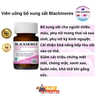 Sắt bầu Blackmores Pregnancy Iron - không táo bón, lọ 30 viên, Mẫu mới