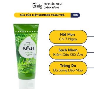 Sữa rửa mặt nam 30Shine phân phối chính hãng Skin&dr Tràm trà 80g cho da mụn, da dầu, dưỡng ẩm trắng da