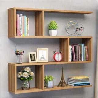 Kệ sách, kệ trang trí treo tường gỗ 3 ngăn dài 80cm x sâu 14cm KS12