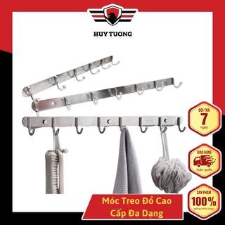 Móc treo tường inox, móc treo quần áo gắn tường, móc treo đồ inox từ 6 đến 10 mấu (tặng vít + tắc kê) - Huy Tưởng