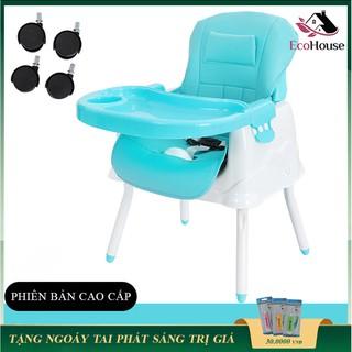 Ghế ăn dặm cho bé 3 chế độ tiện lợi, gấp gọn, đệm cao cấp kèm bánh xe, chân sắt, thiết kế thông minh, an toàn cho trẻ