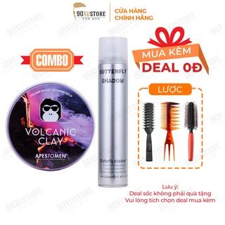 Sáp vuốt tóc nam Volcanic Clay V5 , gôm xịt tóc Butterfly Shadow , giữ nếp tóc , tạo kiểu tóc