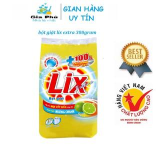 Bột giặt LIX EXTRA 300gram HƯƠNG CHANH dành cho giặt máy, giặt tay tẩy cực mạnh