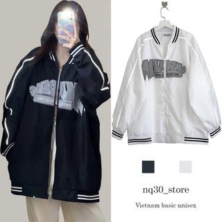 Áo Khoác Bomber Jacket Dù 2 Lớp Phản Quang MU Form Rộng Nam Nữ Unisex