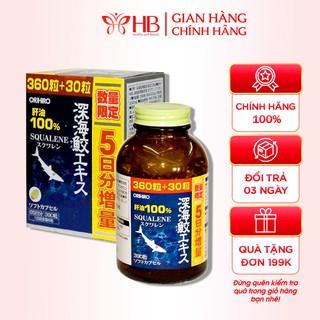 Viên uống Sụn Vi Cá Mập Orihiro Squalene 360 viên Nhật Bản chiết xuất dầu gan cá, hỗ trợ xương khớp, bảo vệ mắt