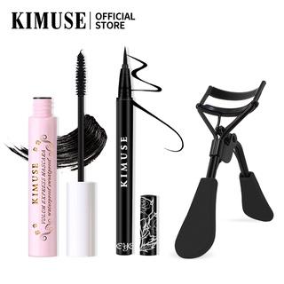 Bộ 3 Sản Phẩm KIMUSE Gồm Mascara + Bút Kẻ Mắt + Dụng Cụ Bấm Cong Lông Mi Tiện Lợi