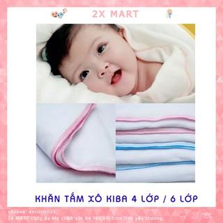 Khăn tắm cho bé vải xô KIBA 4 lớp và 6 lớp sợi bông siêu mềm siêu thấm - 2X MART