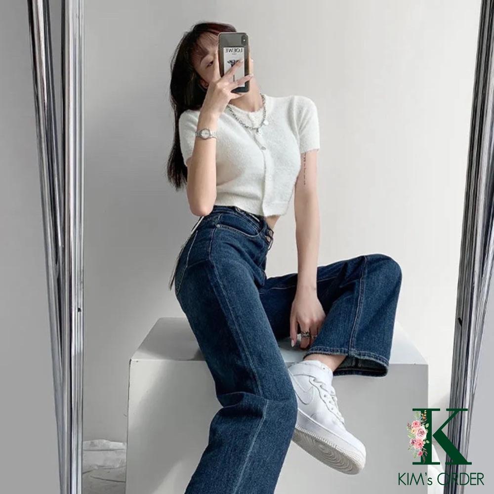 Các kiểu dáng quần jeans nữ ống suông rộng phổ biến là gì?