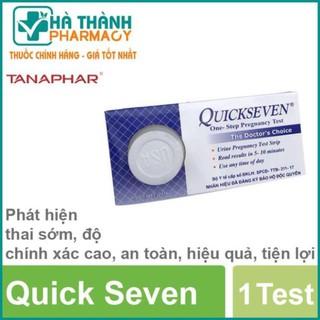 Que thử thai nhanh Quickseven 2 vạch chính xác test thử thai hai vạch sớm nhanh hiệu quả tức thì bản 2-5mm