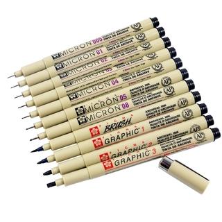 Bút vẽ mỹ thuật Sakura Pigma Micron 12 kích cỡ