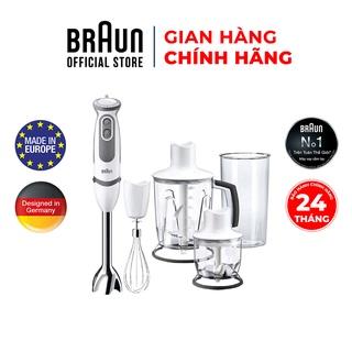 Máy xay cầm tay  Braun MQ5245 Sản xuất 100% tại Châu Âu, chống văng độc quyền, xay nhanh,xay được đá, xay thức ăn dặm