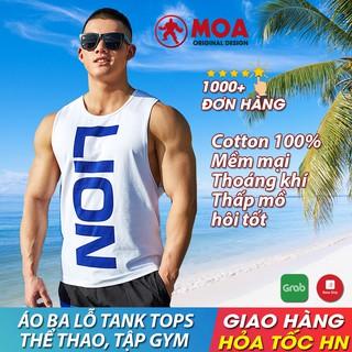 Áo ba lỗ nam, áo thun 3 lỗ thể thao nam, tập gym, form rộng đẹp, cotton đàn hồi tốt - Freesize từ 65-90kg - AMBERVIETNAM