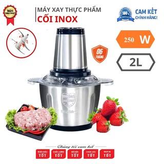 (FREE SHIP) MÁY XAY THỊT FOOD PROCESSOR HDA CỐI INOX 304 DUNG TÍCH 2 LÍT DAO XAY 4 LƯỠI.