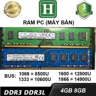 Ram PC 8Gb DDR3/DDR3L bus 1600 - 12800U, ram zin máy đồng bộ siêu bên và ổn định, bảo hành 36 tháng