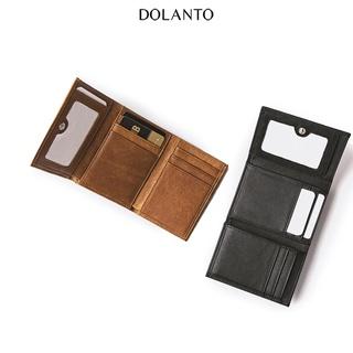 VÍ ĐỰNG THẺ MINI NAM NỮ Cardholder TRIFOLD Da Thật Cao Cấp Nhập Khẩu Thương Hiệu DOLANTO