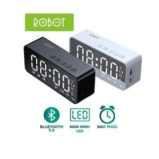 [Mã ELHACE giảm 4% đơn 300K] Loa Bluetooth 5.0 ROBOT RB150 Màn Hình LED Kiêm Đồng Hồ Báo Thức Hỗ Trợ Nghe FM, Thẻ Nhớ TF