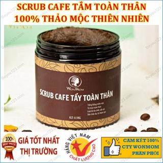 Scrub Cafe tắm tẩy toàn thân Wonmom 500gr - tẩy tế bào chết 100% thảo mộc thiên nhiên -thay cho sữa tắm hóa chất