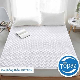 Ga chống thấm COTTON chính hãng TOPAZ cao cấp 3 lớp chống thấm tuyệt đối mềm mại êm ái không nóng bí không sột soạt