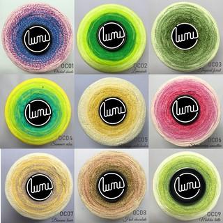 Lumi OC01-OC09 Sợi Cotton 100% Loang Ombre Cầu Vồng Việt Nam Đan Móc Váy Áo Khăn