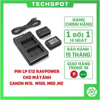 Bảo hành 15 Tháng | Pin LP E12 Ravpower cho máy ảnh canon M10, canon M100, canon M50 , canon M2 | Chính Hãng