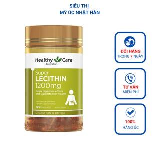 Mầm đậu nành (100 viên) Healthy Care Super Lecithin 1200mg, Úc