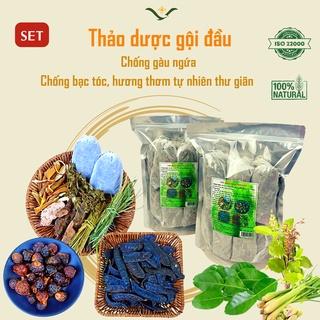 SET 15 gói) Thảo dược gội đầu túi lọc mới chăm sóc tóc giảm bạc rụng tóc và gàu sạch da đầu hương thơm tự nhiên thư giãn