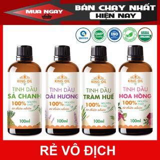 Tinh dầu thiên nhiên 100ml Sả Chanh/ Bạc Hà/ Quế/ Lavender/ Bưởi/ Cam/ hoa Lài/ Quýt/ tràm trà/ tràm huế/ Gừng/ hoa Hồng