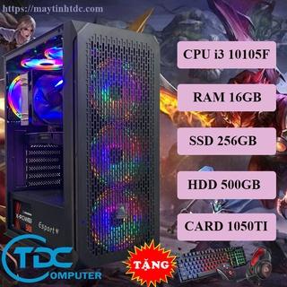 Máy tính chơi game thiết kế đồ họa MAX PC CPU core i3 10105F, Ram 16GB,SSD 256GB, HDD 500GB Card 1050TI + Qùa tặng