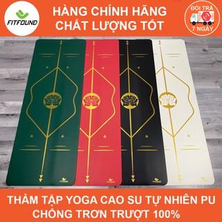 Thảm Tập Yoga Gym Pilates Cao Su Pu 4.5mm Chống Trơn Trượt Tuyệt Đối In Định tuyến