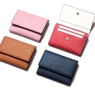 (da thật )ví nữ mini phong cách hiện đại trẻ Trung ví mini đựng thẻ nhỏ gọn cardholder KATE da safiano nhập khẩu LCT 01.